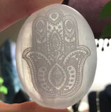 Selenite Stone with Symbol