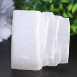 Pack of 2 raw selenite candle holder