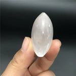 Selenite gem palm stone crystal