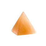 Orange selenite pyramid