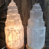 Huge floor selenite lamp