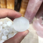 Selenite rocks tumbled