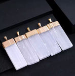 Gold selenite necklace