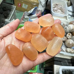 Peach selenite tumbled