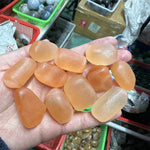 Peach selenite tumbled