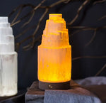 Orange Selenite Lamp