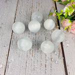 Magical selenite tumbled sphere