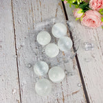 Magical selenite tumbled spheres