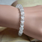 White selenite bead bracelets