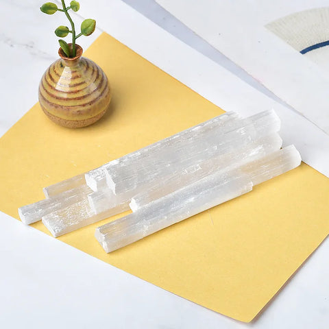 Raw selenite charging stick