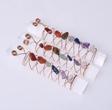 Selenite wand with chakra stones