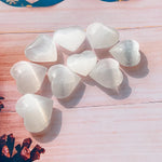 Selenite heart crystal