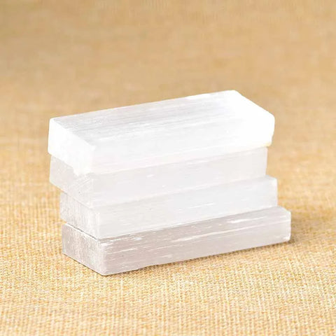 Raw selenite block