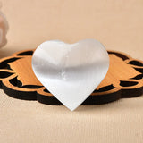 Selenite heart crystal