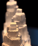Selenite table lamp