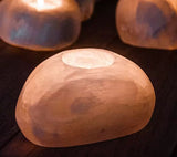 Natural Selenite Stone Candle