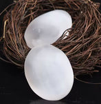 Selenite palm stones x 2