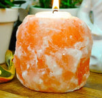 Orange Selenite Candle Holder