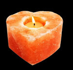 Orange Heart Selenite Candle