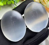 Selenite worry palm stone