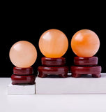 Peach selenite sphere