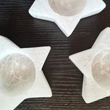 Selenite star candle