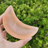 Moon selenite bowl peach