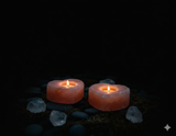 Peach Selenite Candle Holder