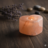 Peach Selenite Candle Holder