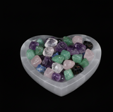 Small heart selenite bowl