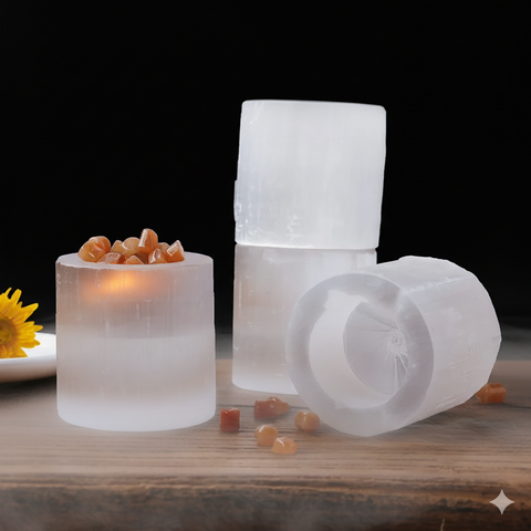 Selenite tea light