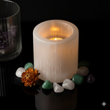 Selenite tea light holder