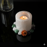 Selenite tea light holder