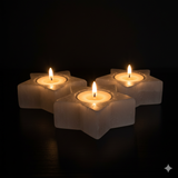 Selenite star candle