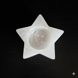 Selenite star candle