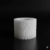 Selenite candle holder log