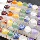 A close up view of the wands showcasing what the gemstones look like. 