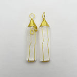 Gold selenite necklace
