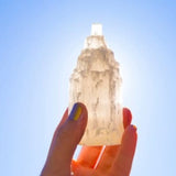 Pointed top of the small crystalline tower.
