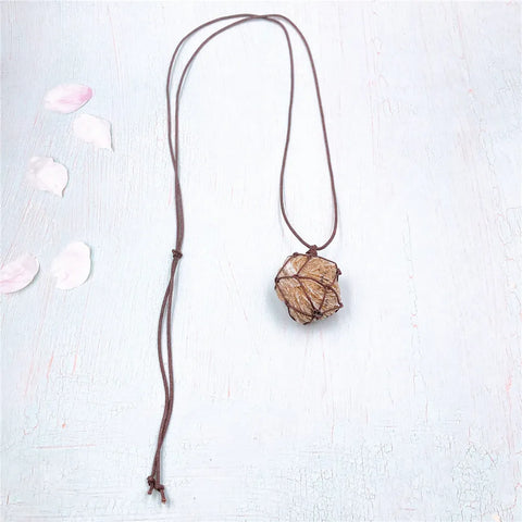Desert rose selenite necklace