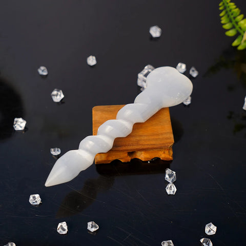 Aura selenite wand