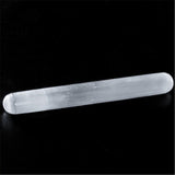 A wand with round edges and smooth translucent surface.