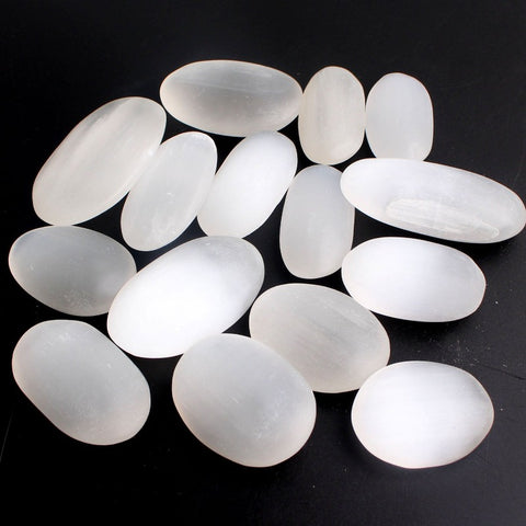 3 selenite tumbled stone