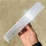 Raw selenite Wand