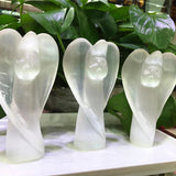 Angel selenite crystal lamp