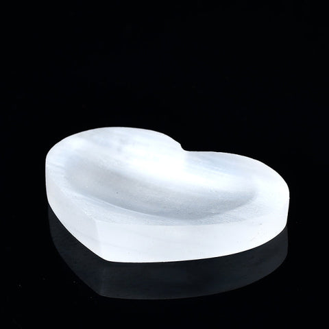 Heart crystal selenite plate