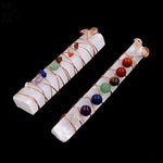 Chakra selenite wand
