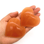 Orange heart shaped selenite
